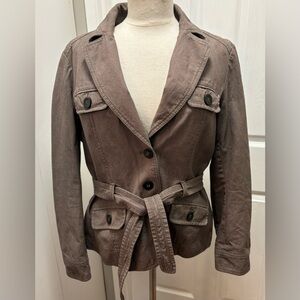 Esprit Women's Jacket with Buttons and Tie Belt